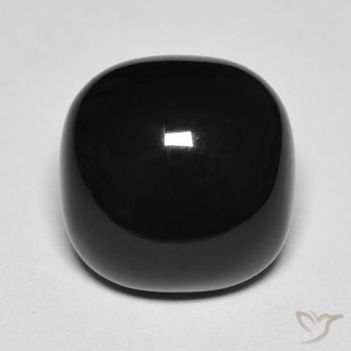 Onice Nero naturale da 4.74 ct, Cuscino, Opaco