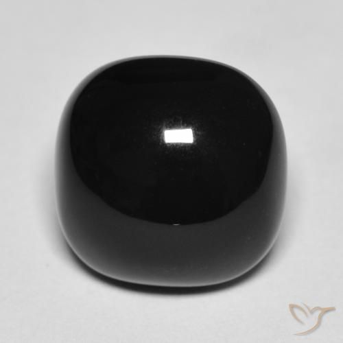 4.51ct Naturale Nero Onice, Cuscino, Opaco, Photo A