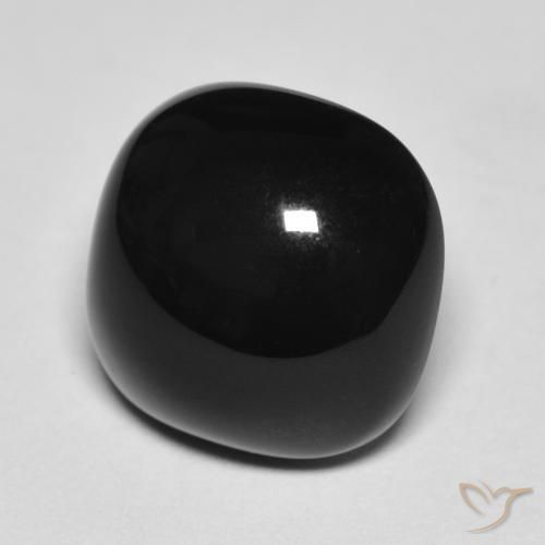 Onice Nero naturale da 4.51 ct, Cuscino, Opaco