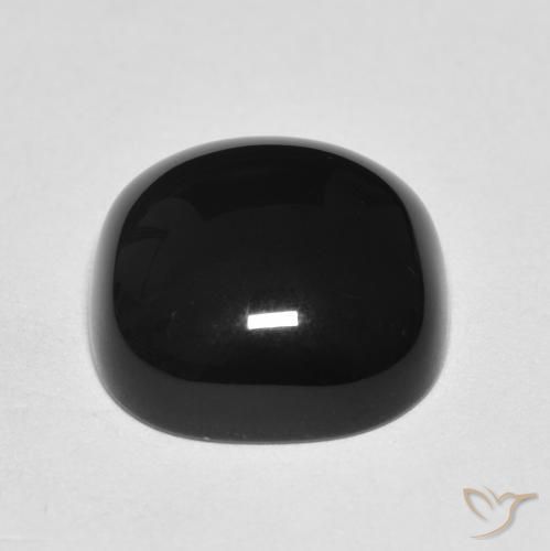 Onice Nero naturale da 4.81 ct, Cuscino, Opaco