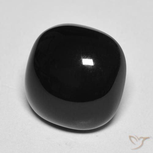 4.78ct Naturale Nero Onice, Cuscino, Opaco