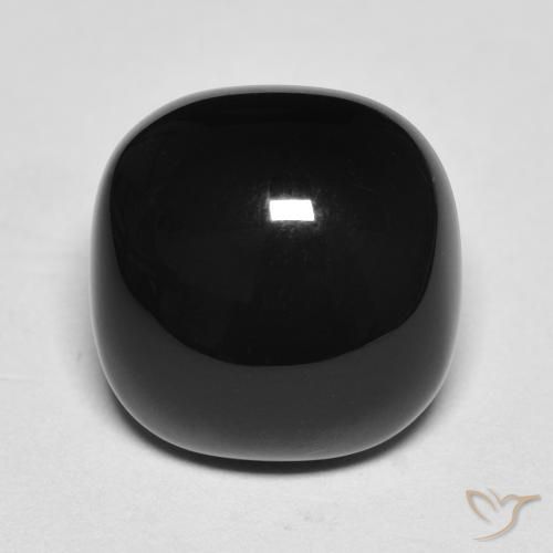 Onice Nero naturale da 4.78 ct, Cuscino, Opaco