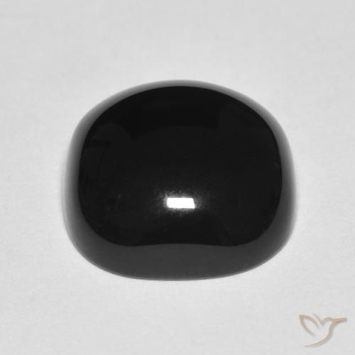 Onice Nero naturale da 4.78 ct, Cuscino, Opaco
