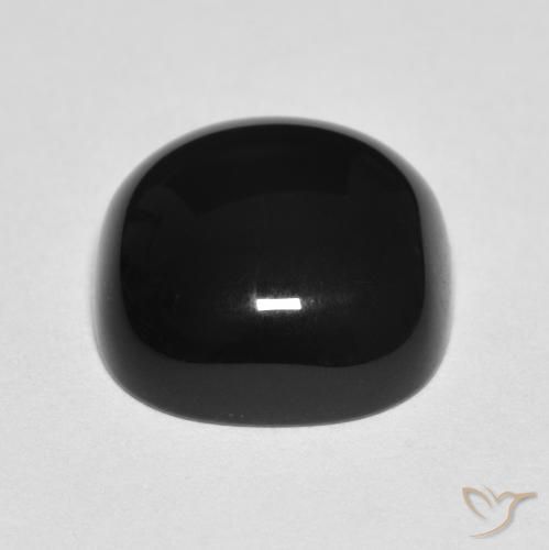 Onice Nero naturale da 4.87 ct, Cuscino, Opaco