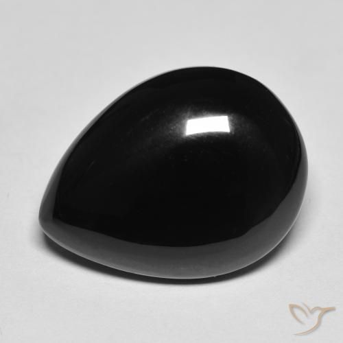 Onice Nero naturale da 10.74 ct, Forma a pera, Opaco