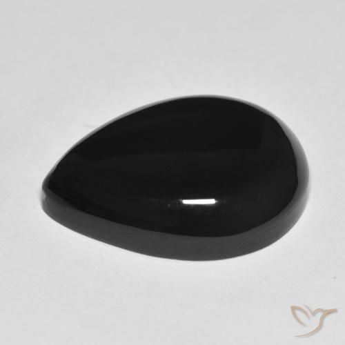 Onice Nero naturale da 10.74 ct, Forma a pera, Opaco