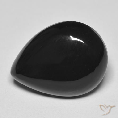 10.39ct Naturale Nero Onice, Forma a pera, Opaco