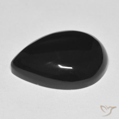 Onice Nero naturale da 10.39 ct, Forma a pera, Opaco