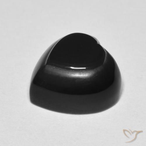 Onice Nero naturale da 4.35 ct, Cuore, Opaco