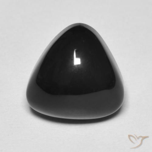 3.35ct Naturale Nero Onice, Taglio trillion, Opaco