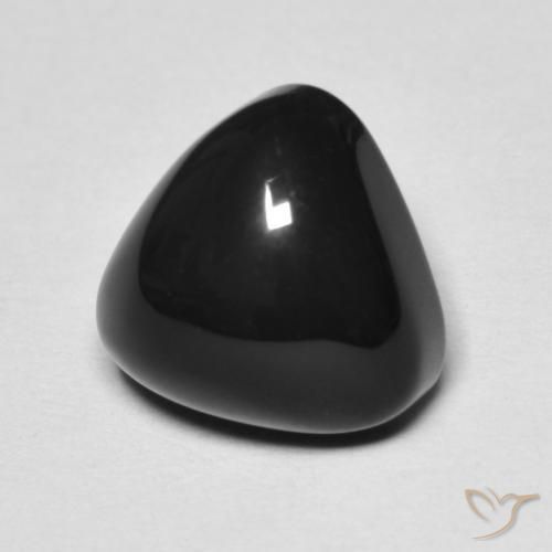 Onice Nero naturale da 3.35 ct, Taglio trillion, Opaco