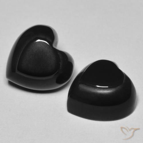 8.67ctw Naturale Nero Onice, Cuore, Opaco