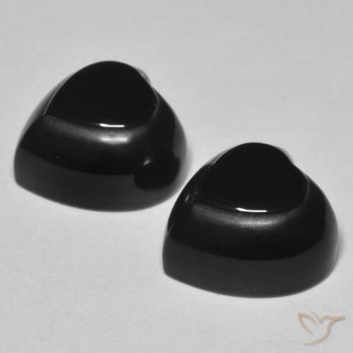 Gemme di Onice Nero naturale da 8.67 ct, Cuore, Opaco