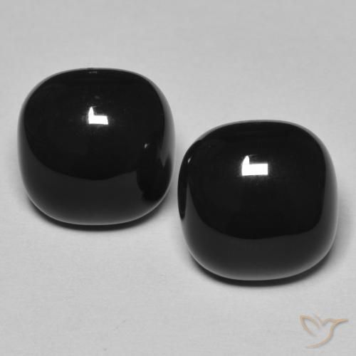 9.65ctw Naturale Nero Onice, Cuscino, Opaco