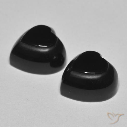 Gemme di Onice Nero naturale da 8.46 ct, Cuore, Opaco