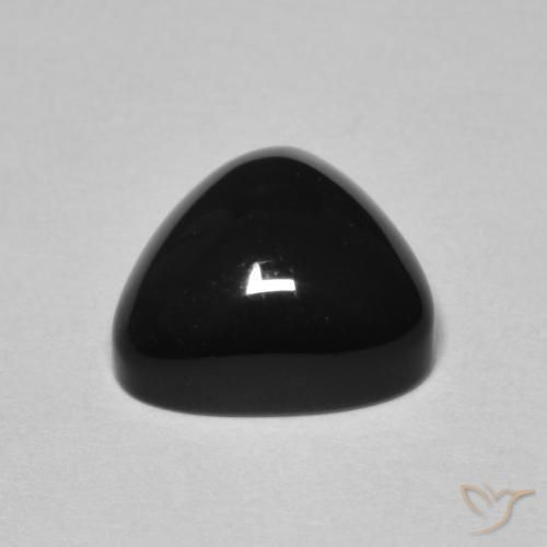Onice Nero naturale da 3.30 ct, Taglio trillion, Opaco