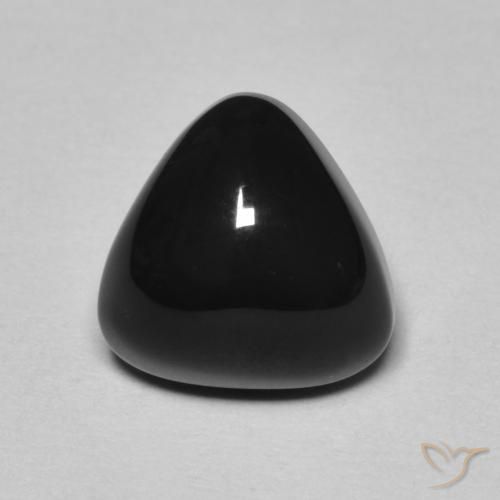 3.16ct Naturale Nero Onice, Taglio trillion, Opaco