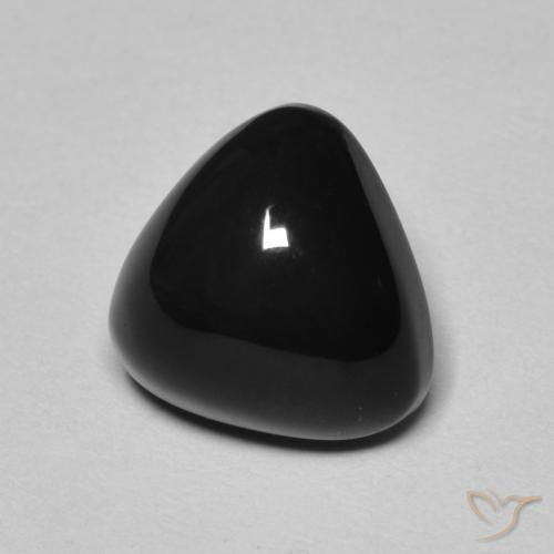 Onice Nero naturale da 3.16 ct, Taglio trillion, Opaco