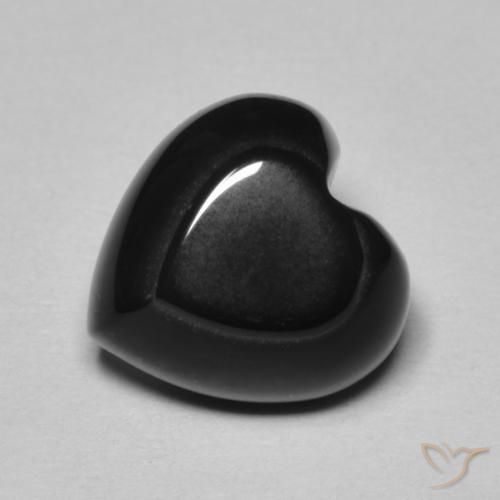 Onice Nero naturale da 4.30 ct, Cuore, Opaco