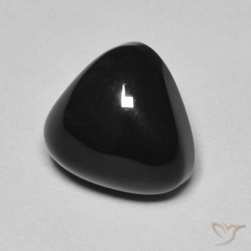 Onice Nero naturale da 3.35 ct, Taglio trillion, Opaco