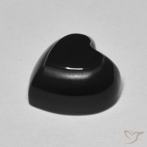 Onice Nero naturale da 4.10 ct, Cuore, Opaco