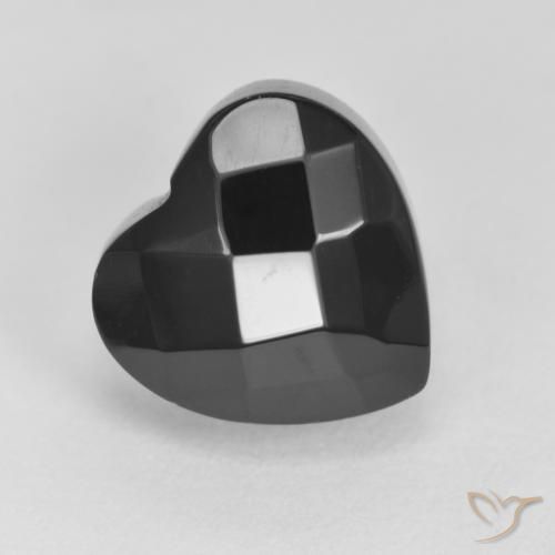 Onice Nero naturale da 4.38 ct, Cuore, Opaco