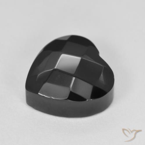 Onice Nero naturale da 4.38 ct, Cuore, Opaco