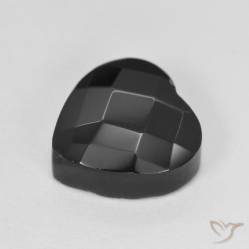 Onice Nero naturale da 4.16 ct, Cuore, Opaco