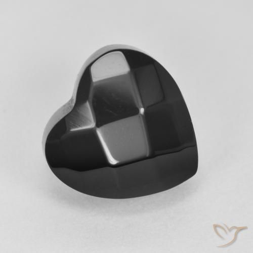 Onice Nero naturale da 4.19 ct, Cuore, Opaco