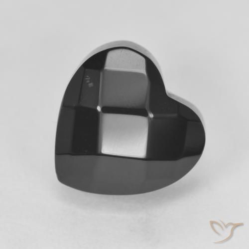 Onice Nero naturale da 4.26 ct, Cuore, Opaco