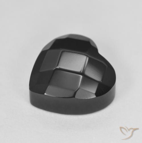 Onice Nero naturale da 4.26 ct, Cuore, Opaco