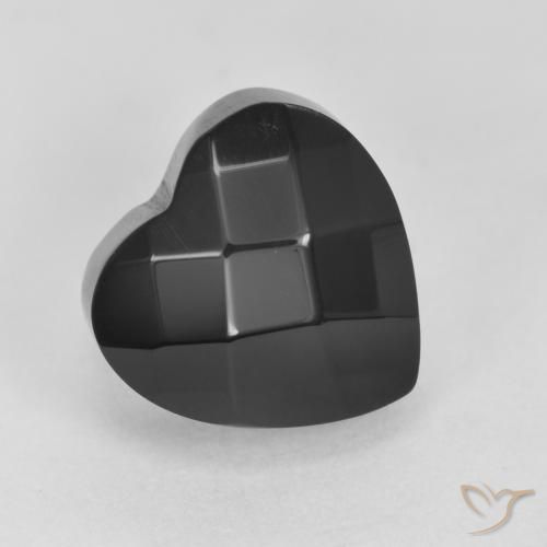 Onice Nero naturale da 4.35 ct, Cuore, Opaco