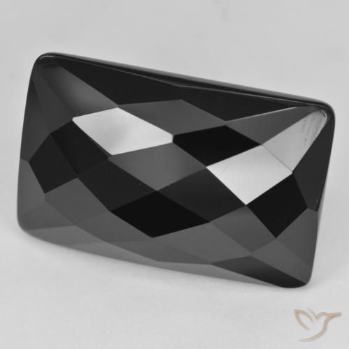33.59ct Naturale Nero Onice, Cuscino, Opaco