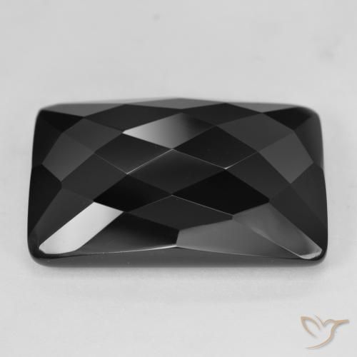Onice Nero naturale da 33.59 ct, Cuscino, Opaco