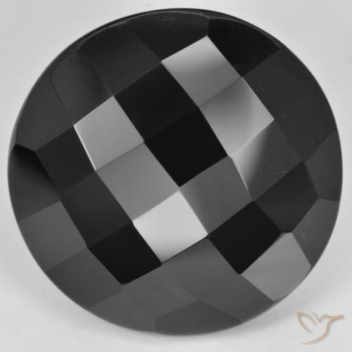 32.30ct Naturale Nero Onice, Rotondo, Opaco