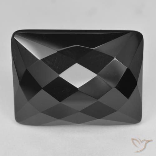 26.38ct Naturale Nero Onice, Taglio a baguette, Opaco
