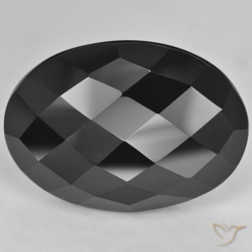 33.29ct Naturale Nero Onice, Ovale, Opaco