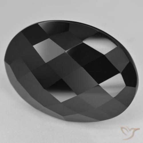 Onice Nero naturale da 33.29 ct, Ovale, Opaco