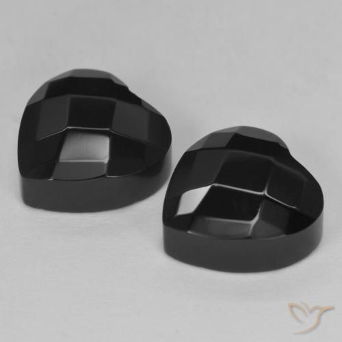 Gemme di Onice Nero naturale da 8.49 ct, Cuore, Opaco