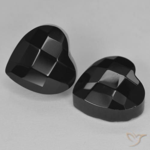 8.57ctw Naturale Nero Onice, Cuore, Opaco