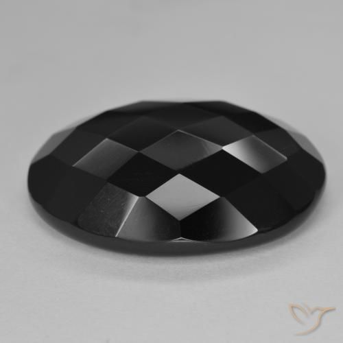 Onice Nero naturale da 20.56 ct, Ovale, Opaco