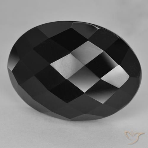 27.22ct Naturale Nero Onice, Ovale, Opaco