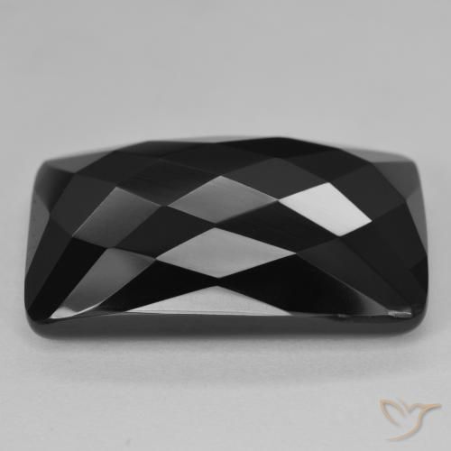 Onice Nero naturale da 24.81 ct, Cuscino, Opaco