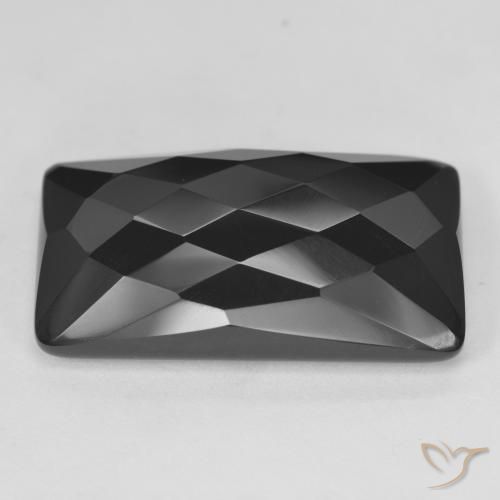 Onice Nero naturale da 22.75 ct, Taglio a baguette, Opaco
