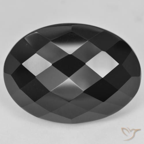 Onice Nero naturale da 28.87 ct, Ovale, Opaco