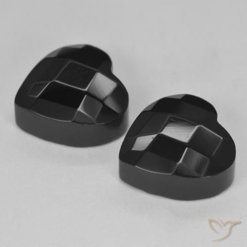 8.31ctw Naturale Nero Onice, Cuore, Opaco