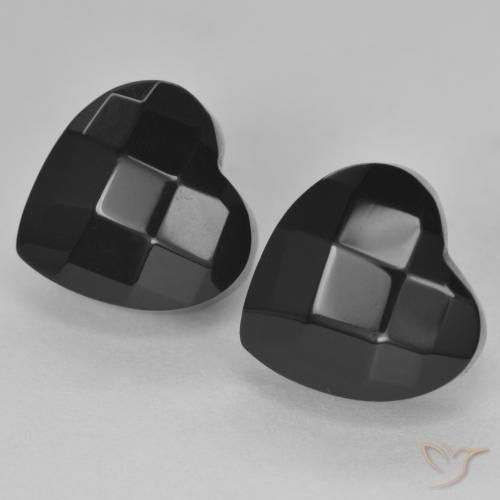 Gemme di Onice Nero naturale da 8.31 ct, Cuore, Opaco
