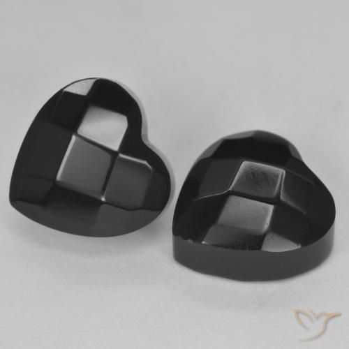8.61ctw Naturale Nero Onice, Cuore, Opaco