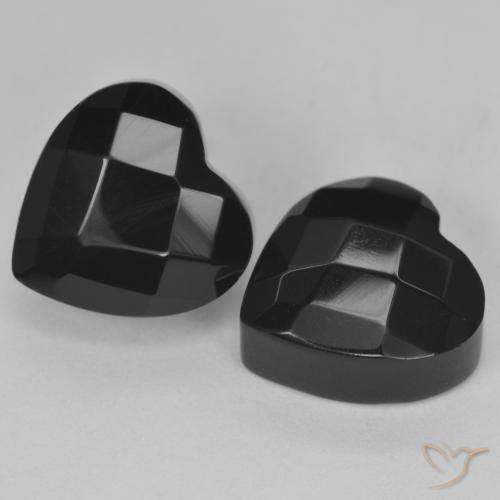 8.57ctw Naturale Nero Onice, Cuore, Opaco