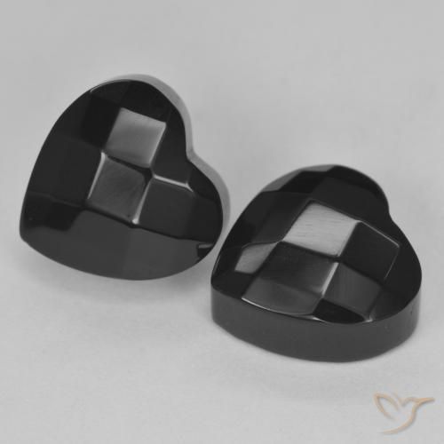 8.51ctw Naturale Nero Onice, Cuore, Opaco